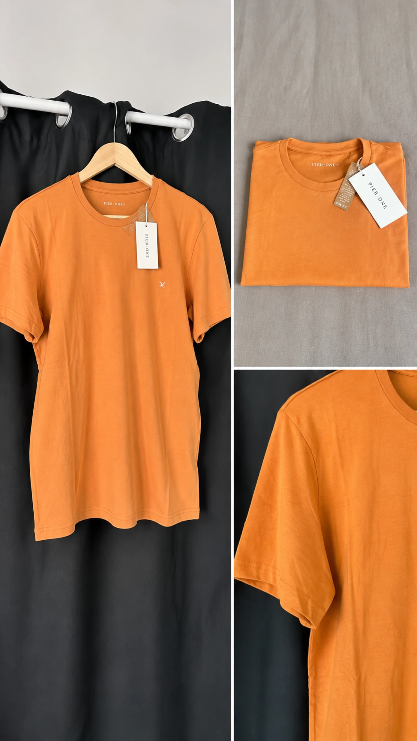 Camiseta naranja para hombre simple y clásica. – photo 2